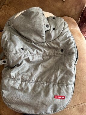 Skip Hop Light Gray Kids Puffer Coat with Hood